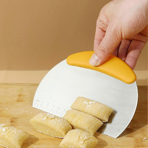 Stainless Steel Pastry Cutter Flour Cake Separation Dough Pizza Cutter Comfortable Handle Kitchen Tool 2