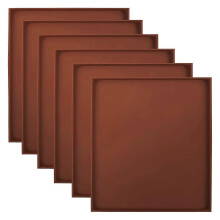 Embalagens de 6 folhas de silicone, tabuleiros antiaderentes de borda quadrada, tabuleiros de secador para carne, legumes, fruta, tapete sec