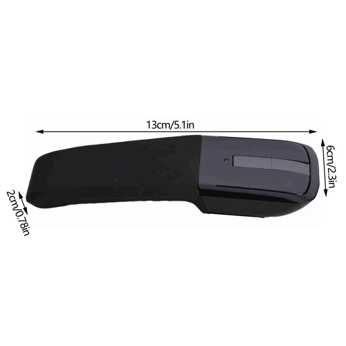Black 2.4GHz Foldable Wireless Arc Touch Mouse USB Receiver for PC & Notebook 1