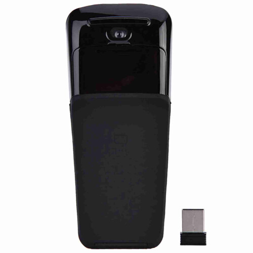 Black 2.4GHz Foldable Wireless Arc Touch Mouse USB Receiver for PC & Notebook 2