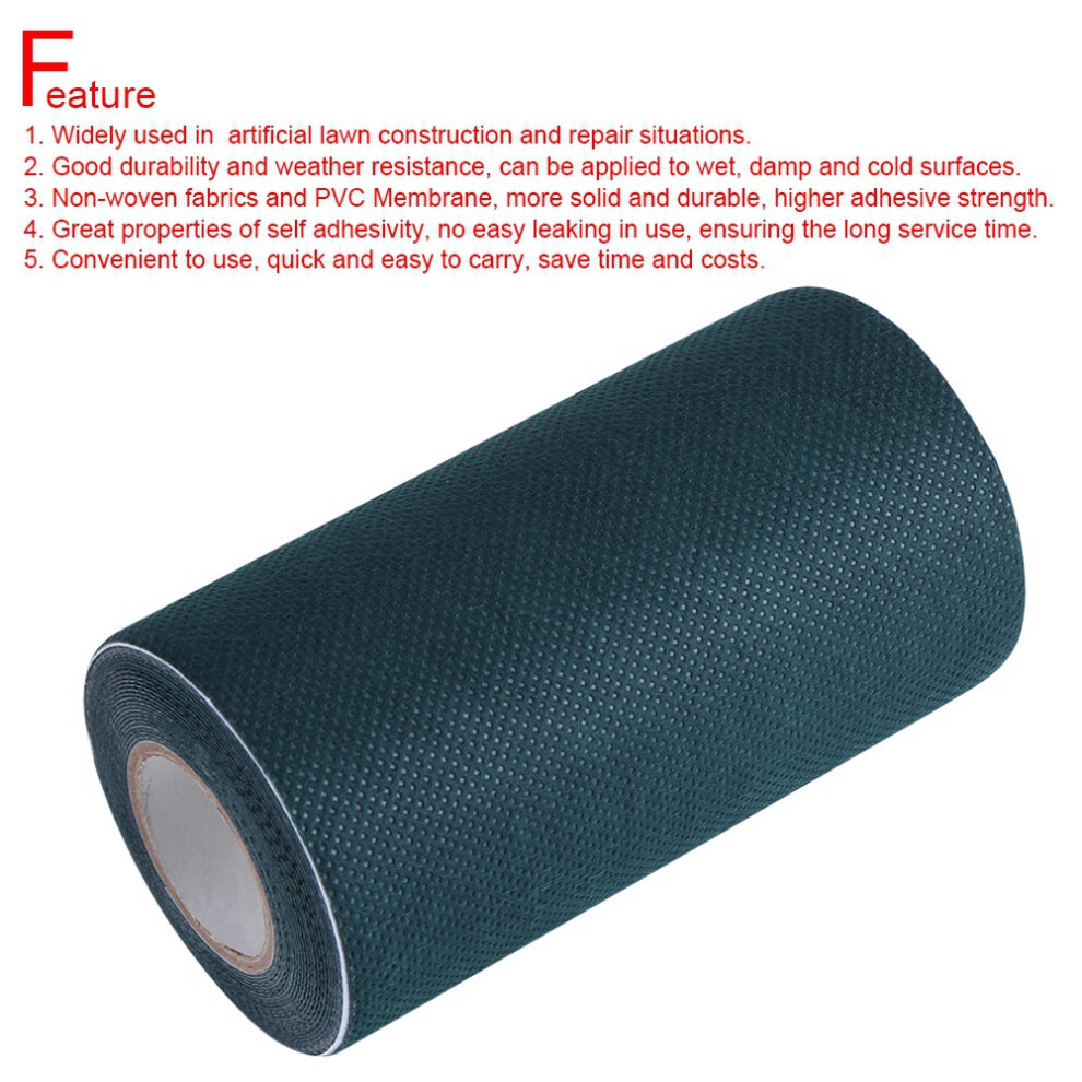 5M X 15Cm Self Adhesive Artificial Grass Turf Seaming Tape, Dark Green 3341392912821