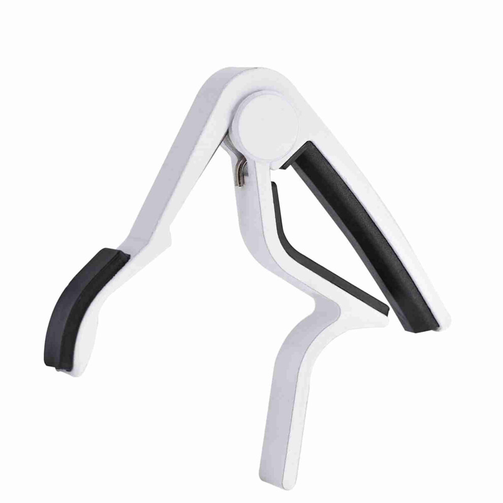 Spring Loaded Guitar Capo Portable Tuner White 7340572497154