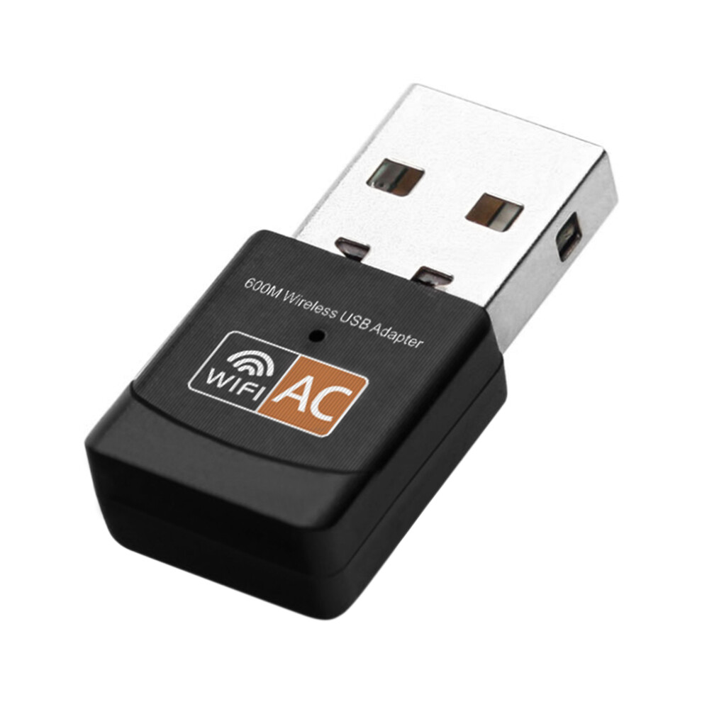 600Mbps Dual Band Usb Wifi Adapter 3.0Cm For Laptop/Desktop Black 3551393034389