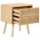 Beliani 2 Drawer Bedside Table PEROTE Rattan Light Brown 4