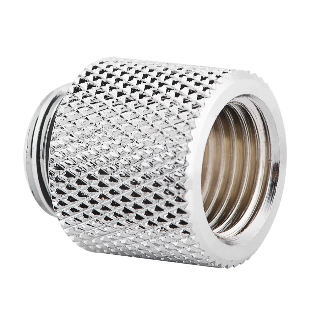 2Pcs Copper G1/4 Male To Female Extender Fitting Adapter, Silver 7901392915442