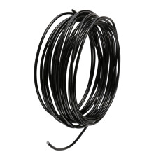 Aluminium Craft Wire 5m Roll 2mm Black Round Oxidation for Jewellery Making