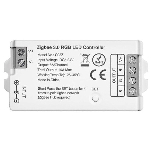 Tuya Zigbee 3.0 RGB Controller TUYA Smart Life APP Control Dimmer Light Strip Controller
