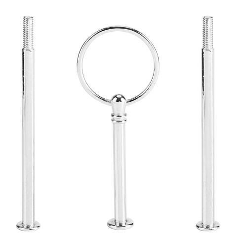 3-Tier Silver Cake Tray Stand Handle for Multi-Layer Fruit & Dessert Plates 1