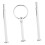 3-Tier Silver Cake Tray Stand Handle for Multi-Layer Fruit & Dessert Plates 8