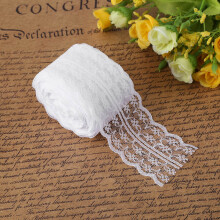 10m Roll 4.5CM White Lace Ribbon DIY Decorations for Wedding & More