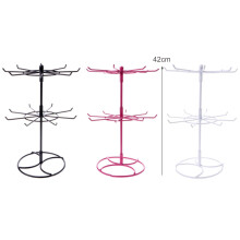 Jewellery Display Rack Double Tier Metal Jewelry Stand Portable for Home 28cm