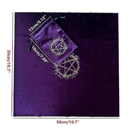 Square Pendulum Divination Tablecloth Tarots Card Pad Runes Altar Table Cloth 1