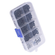 RC Car Fixings 340pcs Flat & Round Head Screw Set in Storage Box for 1/10 HSP