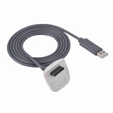 Xbox 360 Wireless Controller USB Charger Cable 1.5m White
