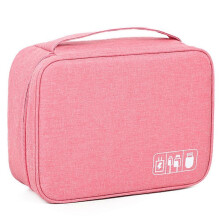 Digital Data Cable Storage Bag tragbares, multifunktionales elektronisches Zubehör Aufbewahrungstasche, Pink