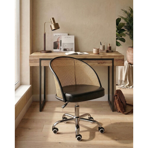 Beliani Desk Chair BALTIMORE Faux Leather Black 1