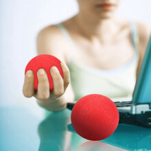 Silicone Grip Ball for Hand Strength Exercises, Red 25, 53mm