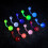 10 Τεμάχια Δαχτυλίδια Αφαλού Glow in The Dark Δαχτυλίδια Κοιλιάς 14G Μπάρα Μπανάνα Πολύχρω 2