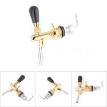 Stainless Steel G5/8 Adjustable Beer Tap Faucet Gold for Home Bar