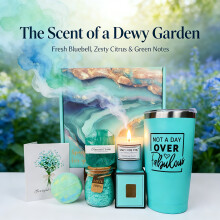 (Cyan) Spa Gift Box Set Is Perfect for Anniversaries And Mother'S Day. It Includes a Bath Gift Set for Women Featuring Bath