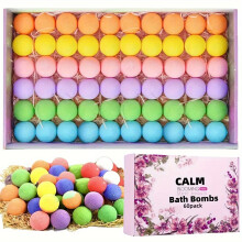 60 Stück 15 g/0,53 Mini-Badebomben mit Geschenkbox, bestes Geschenk für Valentinstag, Muttertag, Vatertag, Weihnachten,