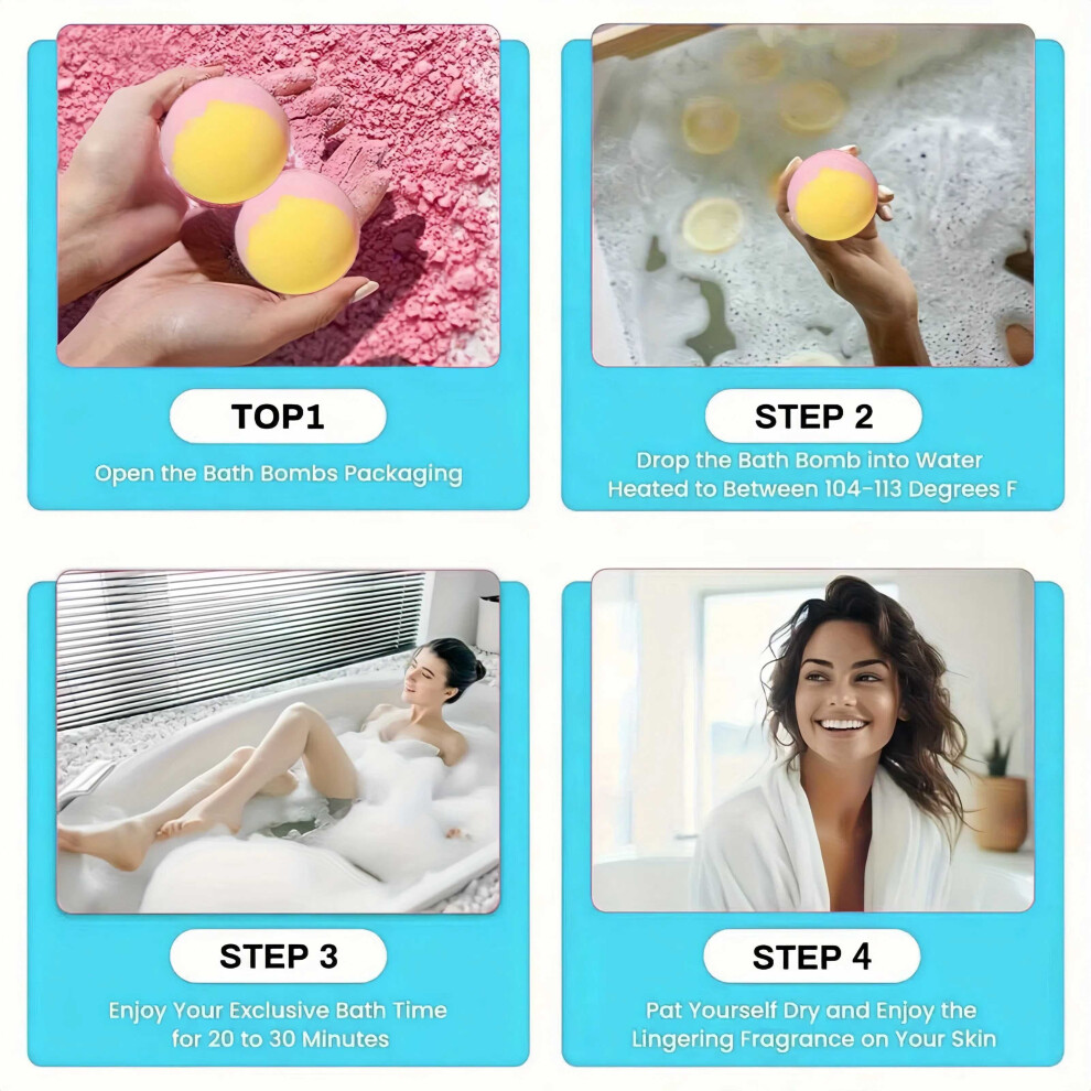 Lavender/Orange 16Pcs Of Mini Bath Bombs In Transparent Bags, Available In Rose, Lemon, And Mint Scents, Ideal As