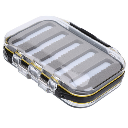 Fly Fishing Baits Storage Box Double Side Foam Padded Lures Case with Divider
