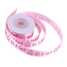 10Yards Pink Ribbon for Baby Shower & Christening Gift Favour Girl Party Decor