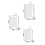 Beliani Set of 3 Hard Shell Suitcases MYNTIS Mint Green 3