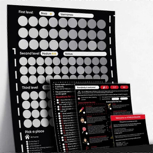 Παιχνίδι Scratch Off Αφίσα Παιχνίδι για Ζευγάρια Ημέρα του Αγίου Βαλεντίνου Δώρα 1