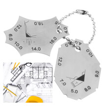Tee Joint Weld Gage - Fillet Weld Throat & Leg Length Measure Steel Two-Piece