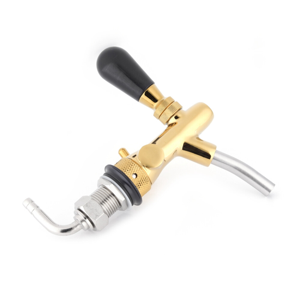 Stainless Steel G5/8 Adjustable Beer Tap Faucet Gold For Home & Bar 7891393036867
