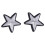 Embroidered Silver Star Patch Kit of 6 2