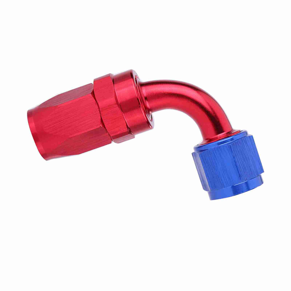 An10 Fuel Oil Cooler 90 Swivel Adapter Fitting Blue/Red 7293282192324