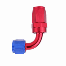 Fuel Line Swivel Fitting AN10 Oil Cooler Adapter Blue Red Anodized 90 Durable