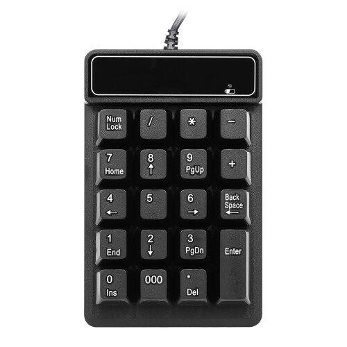 USB Mechanical Numeric Keypad 19 Keys Waterproof for Laptop PC Black 1