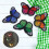 12 Mixed Colour Butterfly Patches 5
