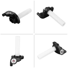 22mm Motorcycle Thumb Throttle Grip White Twist Gas Handle for Dirt Bike