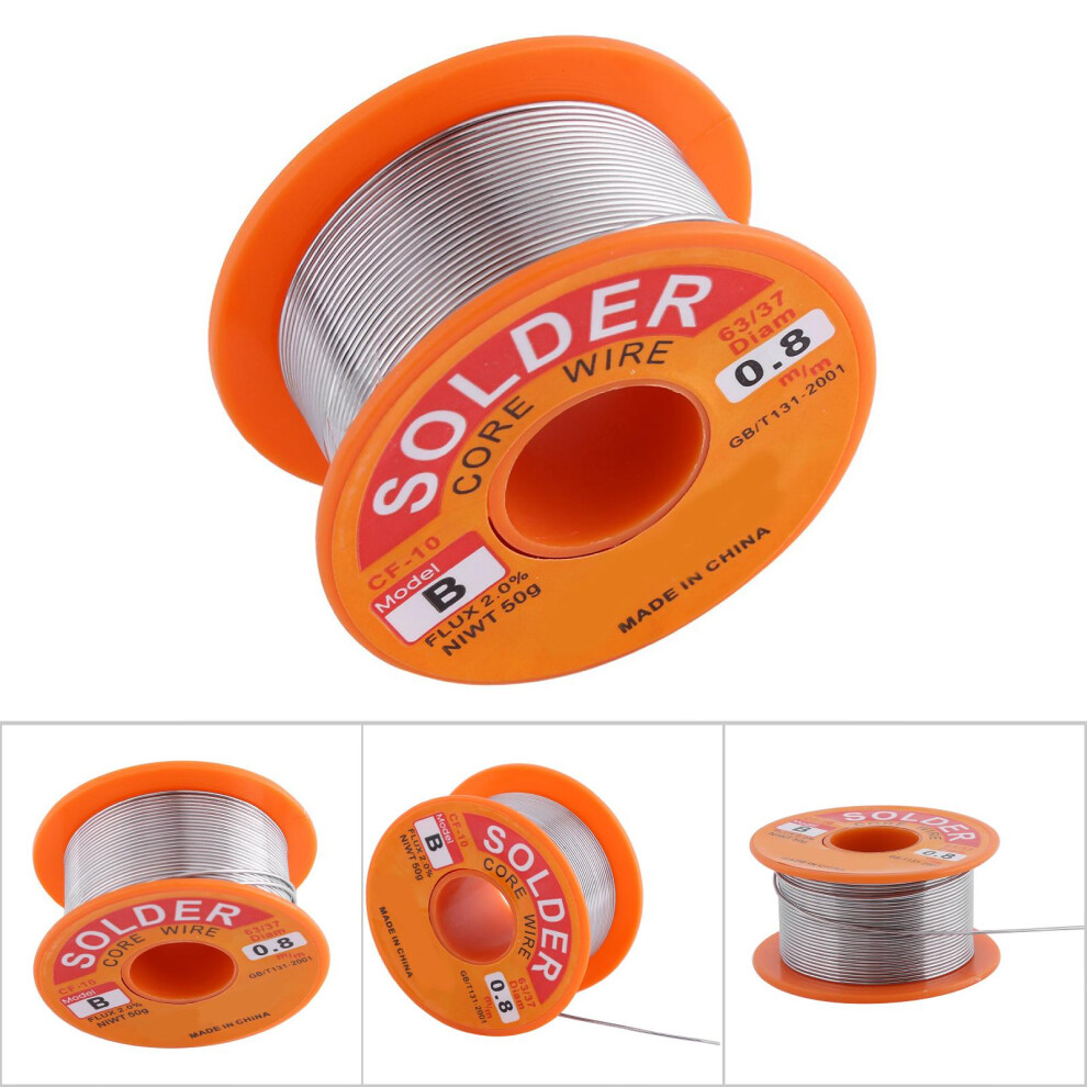 63/37 Rosin Core Solder Wire 50G 0.6/0.8/1.0Mm Flux 2% 9401392922689
