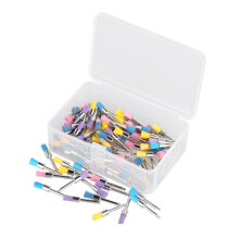 100Pcs Colorful Dental Nylon Polishing Brushes, Latch Flat Prophy Cups