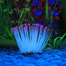 Glow-in-the-Dark Aquarium Sea Anemone - Silicone Fish Tank Ornament Decoration