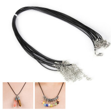 10pcs Adjustable Wax Rope Necklace Cord String 18inch Black
