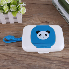 Baby Infant Outdoor Travel Wet Wipes Case White & Blue 16.4x11.7x3 cm
