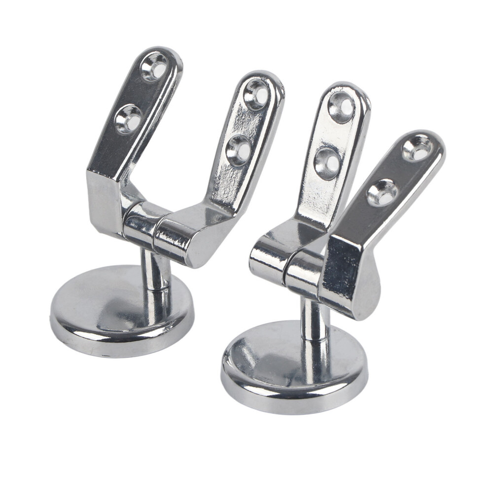 Chrome Hinge Set For Mdf Wooden Resin Toilet Seats With Fittings 3301392924477