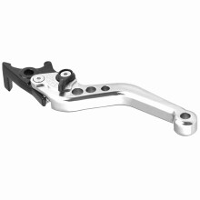 Scooter Double Disc Brake Lever CNC Aluminum Silver for Motorcycle Enhancement