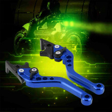 Blue CNC Aluminum Double Disc Brake Levers for Motorcycle Scooter, 150CC