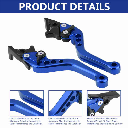 Blue CNC Aluminum Double Disc Brake Levers for Motorcycle Scooter, 150CC 1