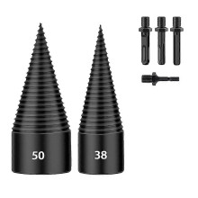 6 PCS Holzspalter, 38mm+50mm Holzspalterbohrer, Holzspalter +4 Griffe