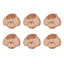 Animal Themed Wooden Wall Hooks Drillless Needed For Home-puppy