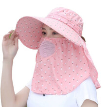 Wide Brimmed Bucket Hat Fishing Hiking Hat Quick Dry-Pink